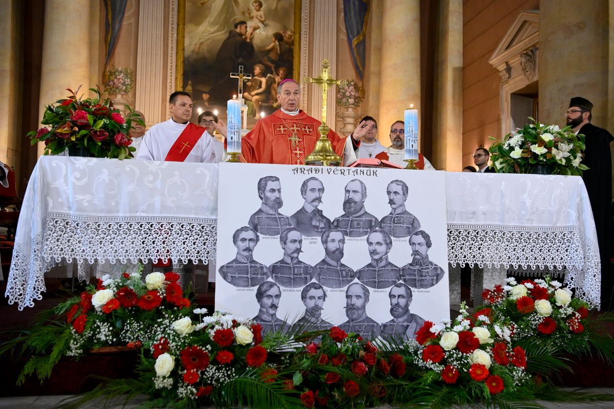Gyászmise az aradi vértanúk emléknapján